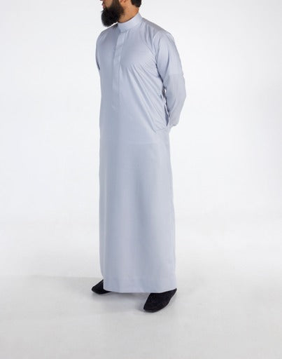 Collar Al Aniq Thobe/Jubbah - Light Grey