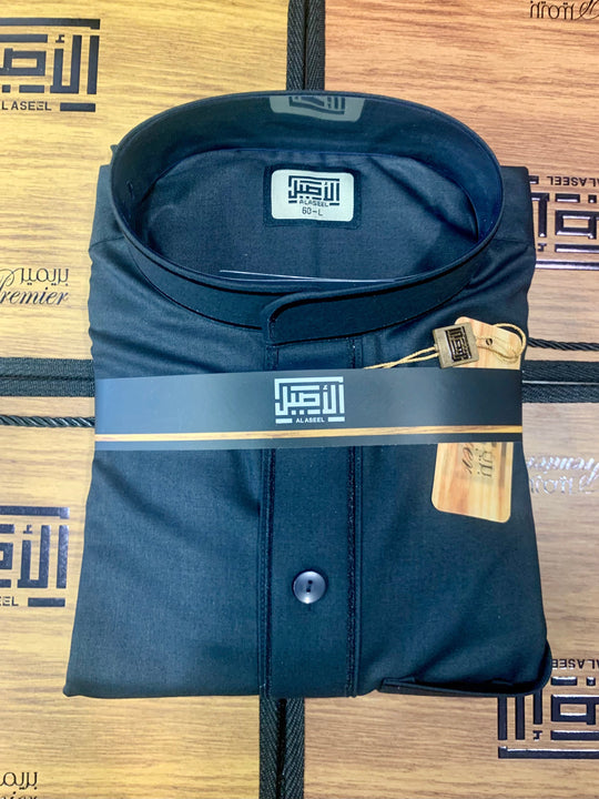 Embroidered Al Aseel Thobes -Dark Blue  Z03/2