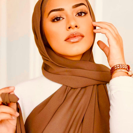 Chiffon Long Hijab/ Scarf- Cinnamon 66