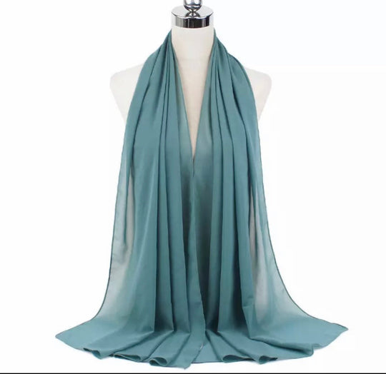 Chiffon Long Hijab/ Scarf - Duck Egg CH26