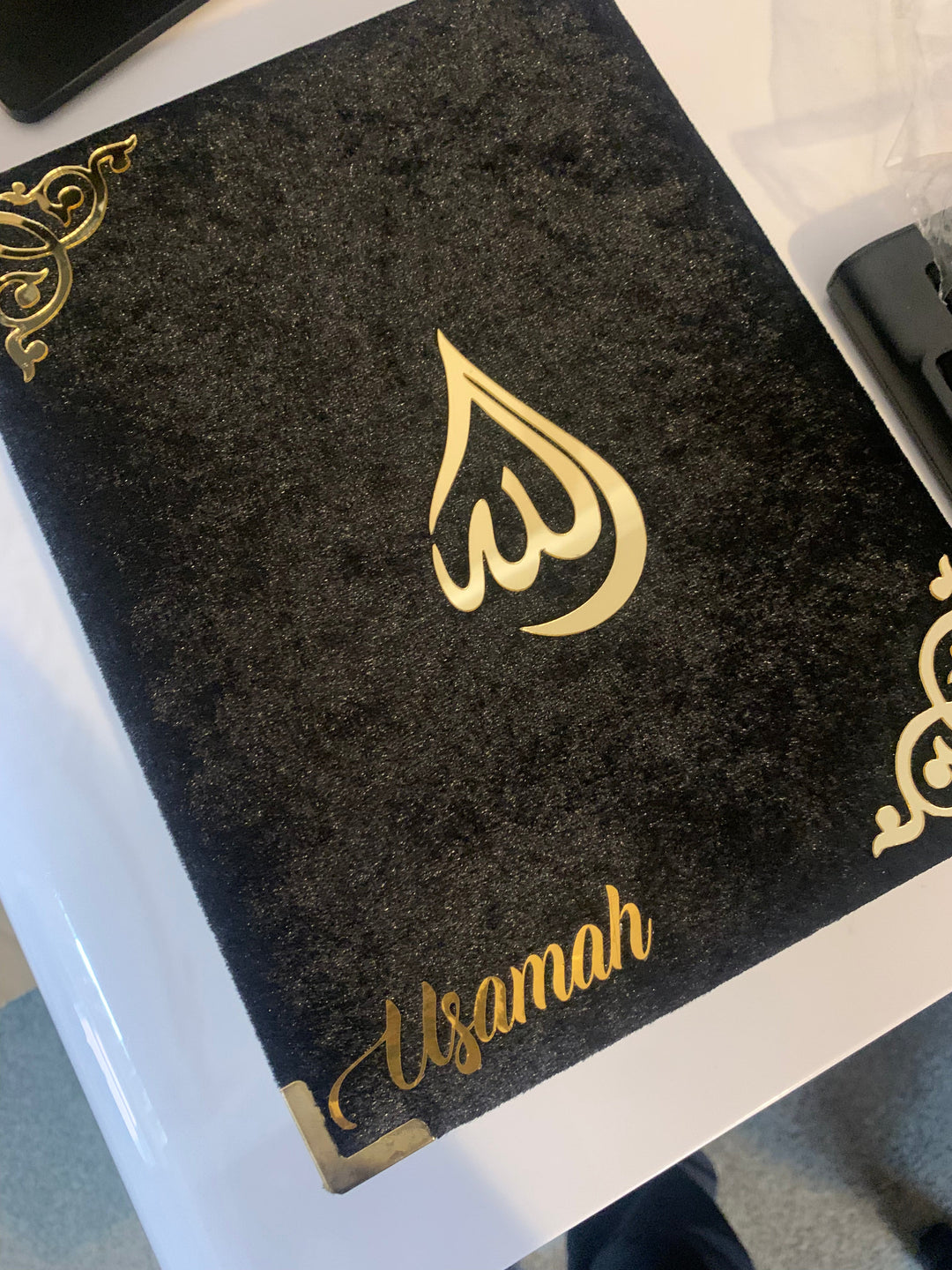 Personalised Velvet Quran with Matching Case