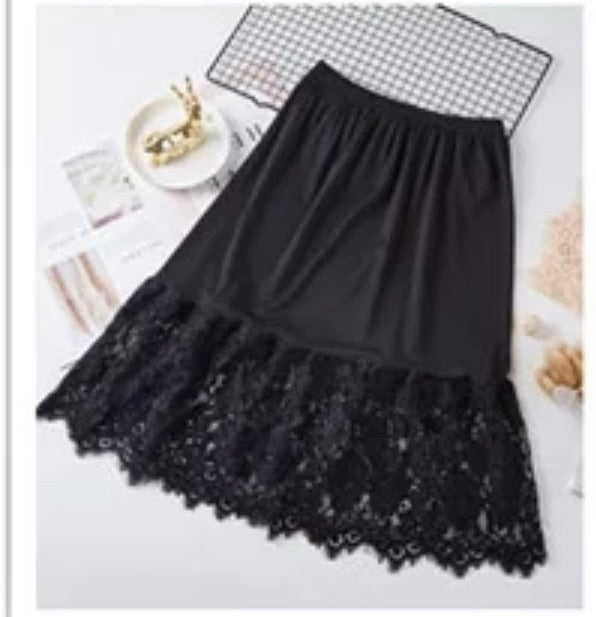 Lace Shirt/ Skirt Extenders - Black