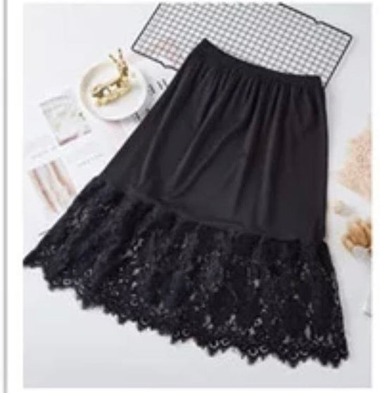Lace Shirt/ Skirt Extenders - Black