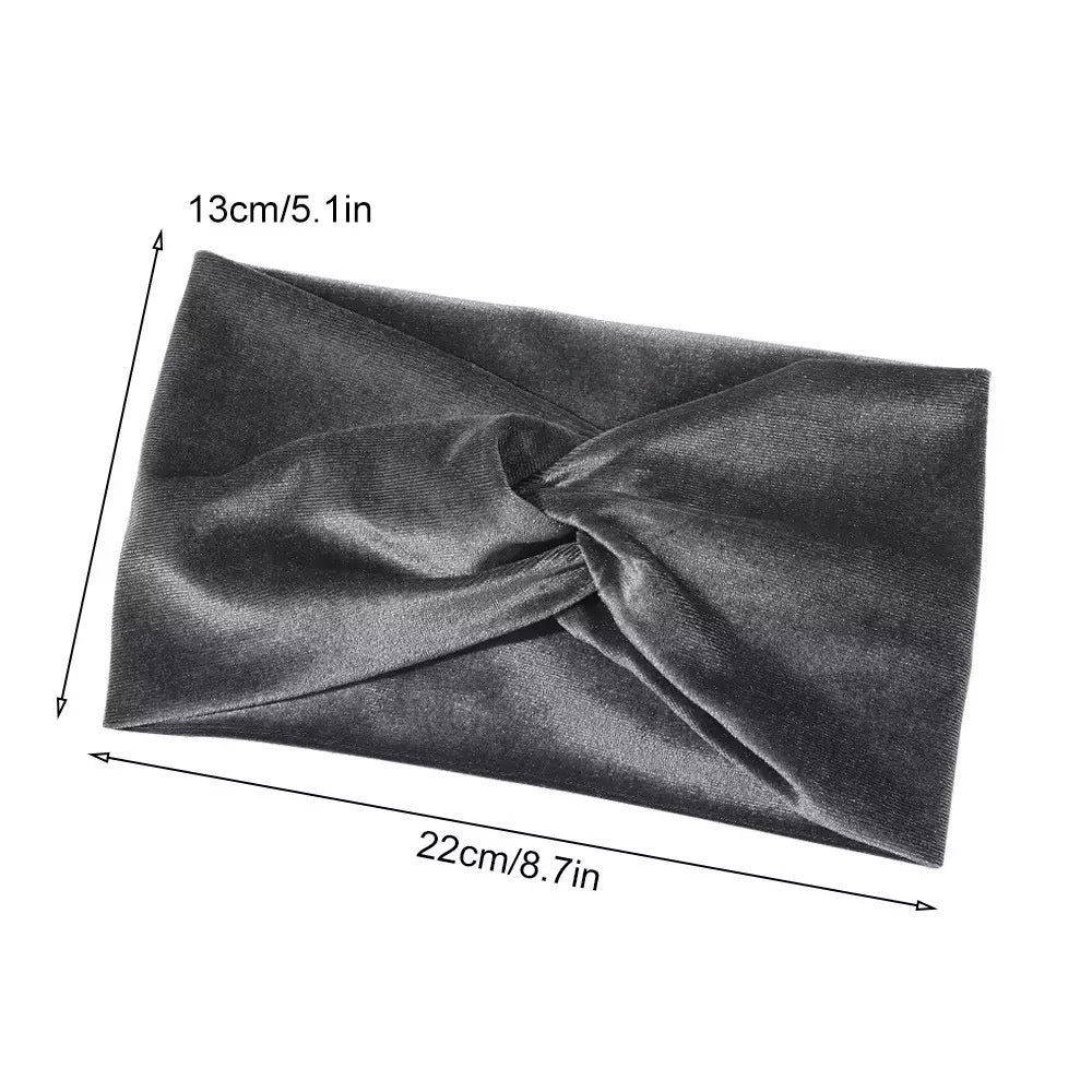 Velvet Twist Headband - Black