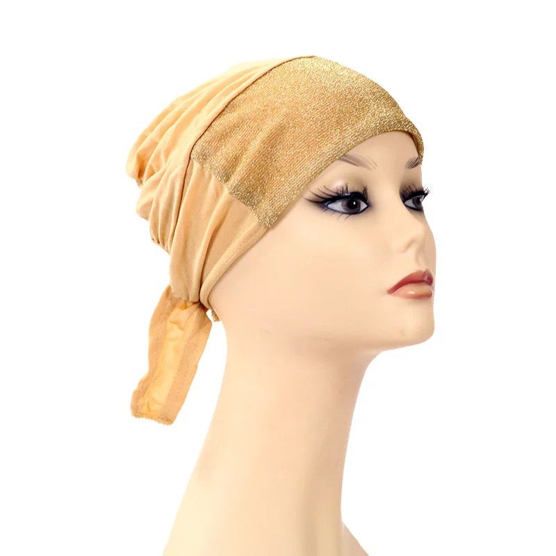 Glitzy Glimmer Hijab Bonnet Cap - Colours