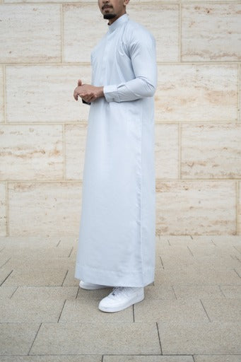 Collar Al Aniq Thobe/Jubbah - Light Grey