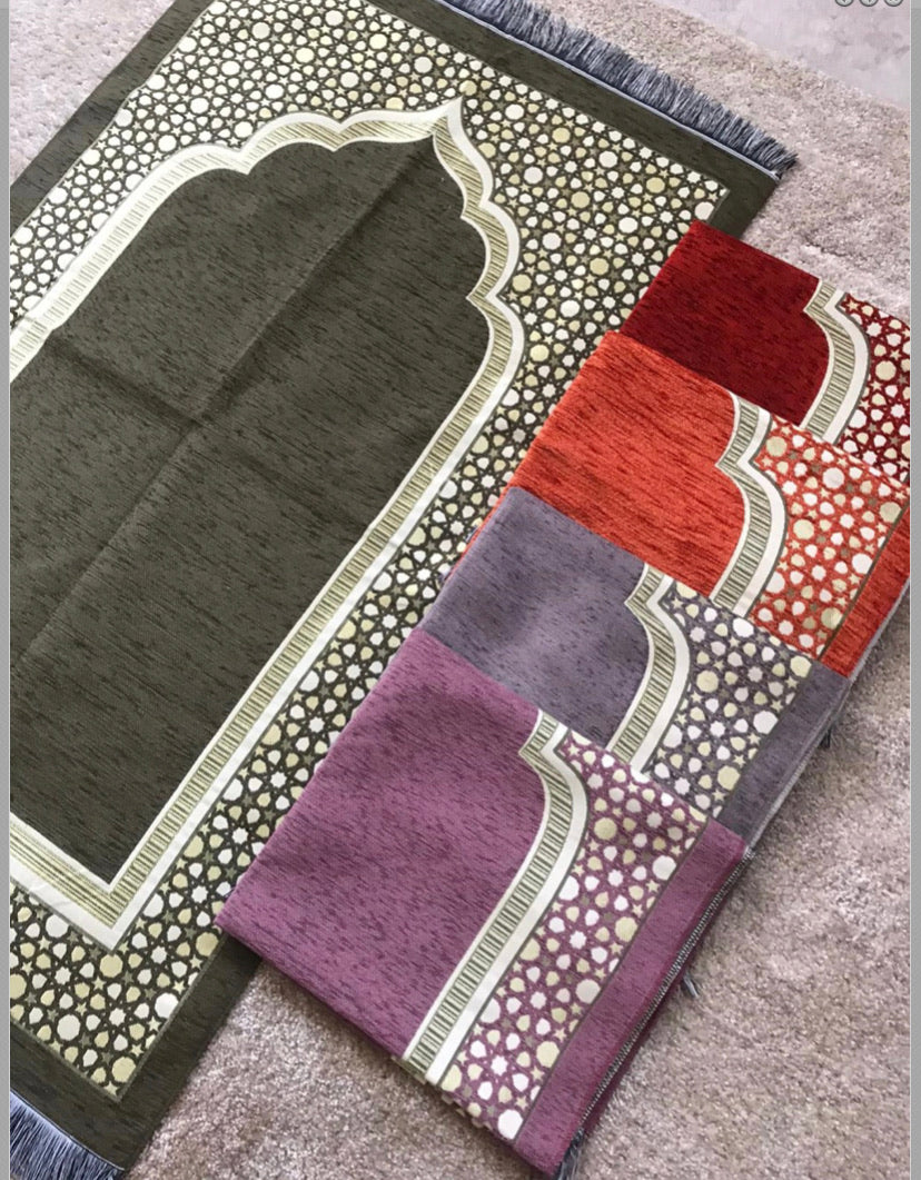 Geometric Light weight Prayer Mat- Plain W920-2- MIX