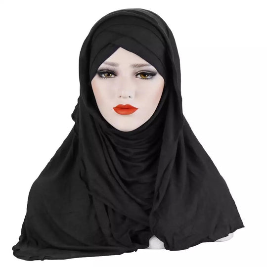 Easy Wear 2 in 1 Jersey Cap and Hijab attached