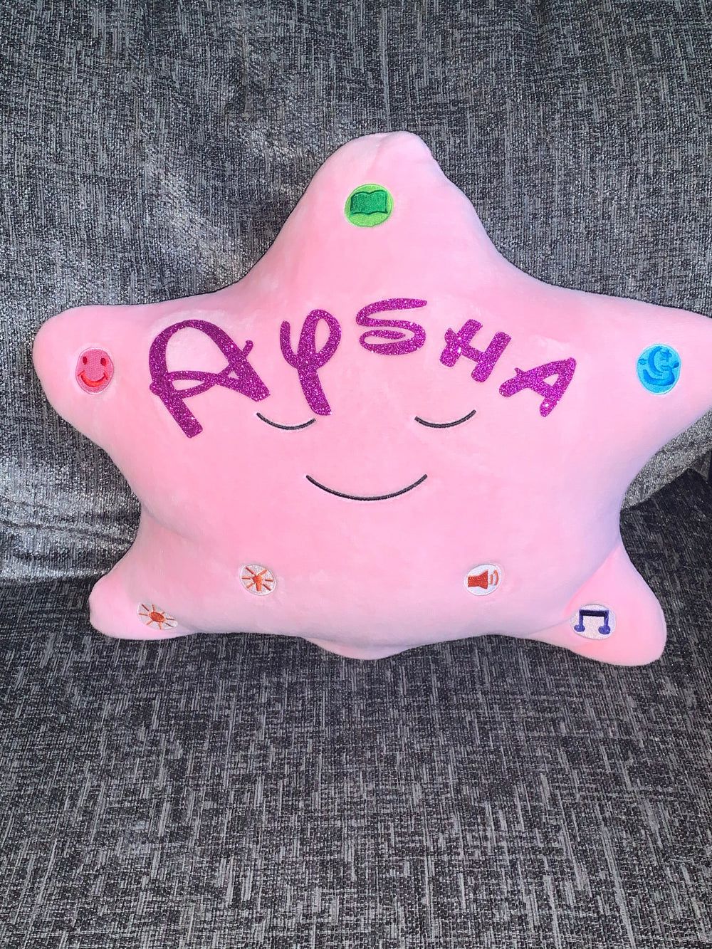 My Personalised ’ Dua Star Pillow – Pink Star