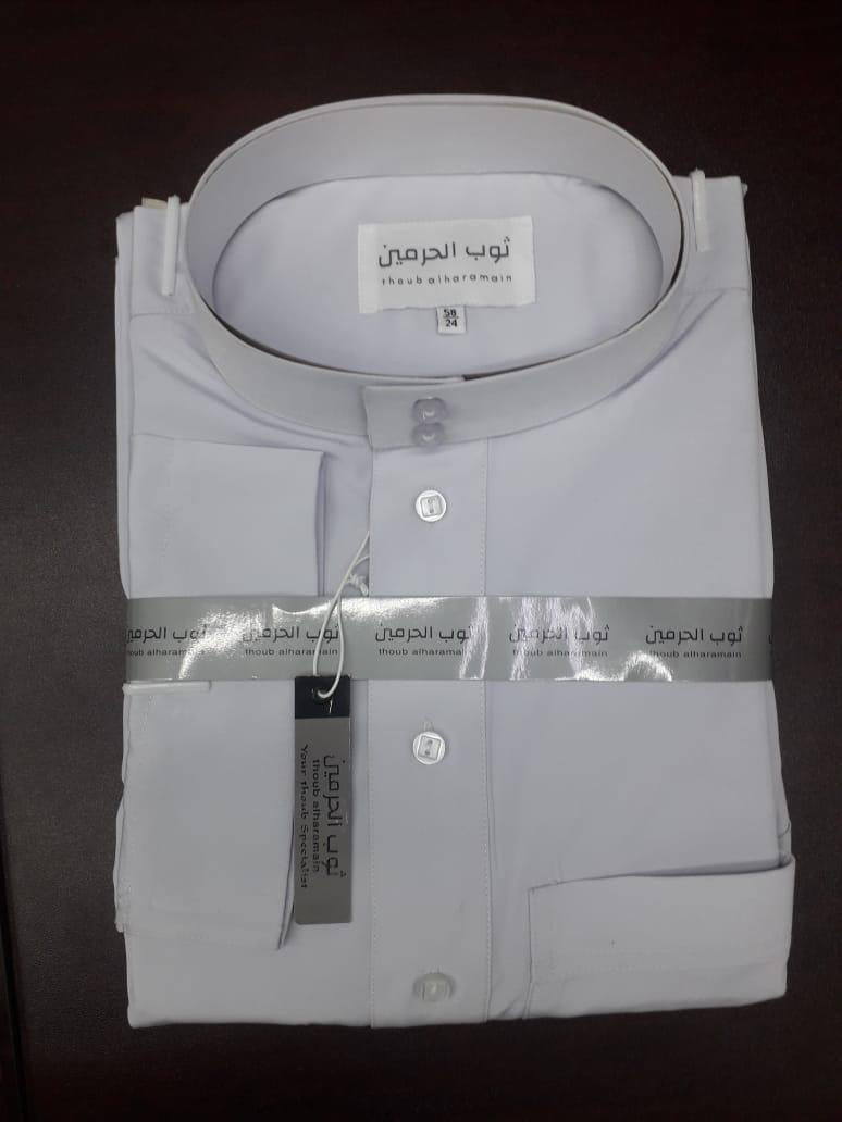 Men’s Saudi Collar Thobes - White