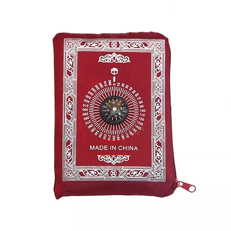 Hygienic Pocket Travel Prayer Mat  with Compass