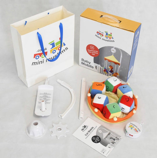 Islamic Cot Mobile – Arabic Alphabet Cubes