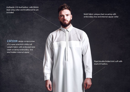 LW2228 Lawung THOBE/JUBBA - White