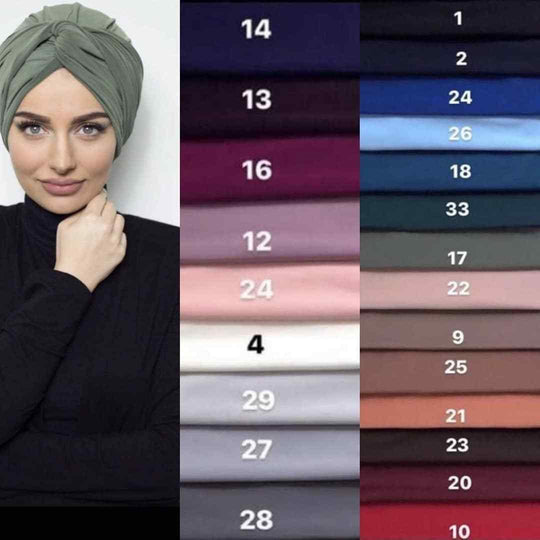 EASY TO WEAR SUEDE TURBAN/CHEMO HIJAB WRAP- TK