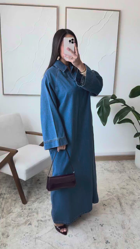 Denim Pure Cotton Abayas
