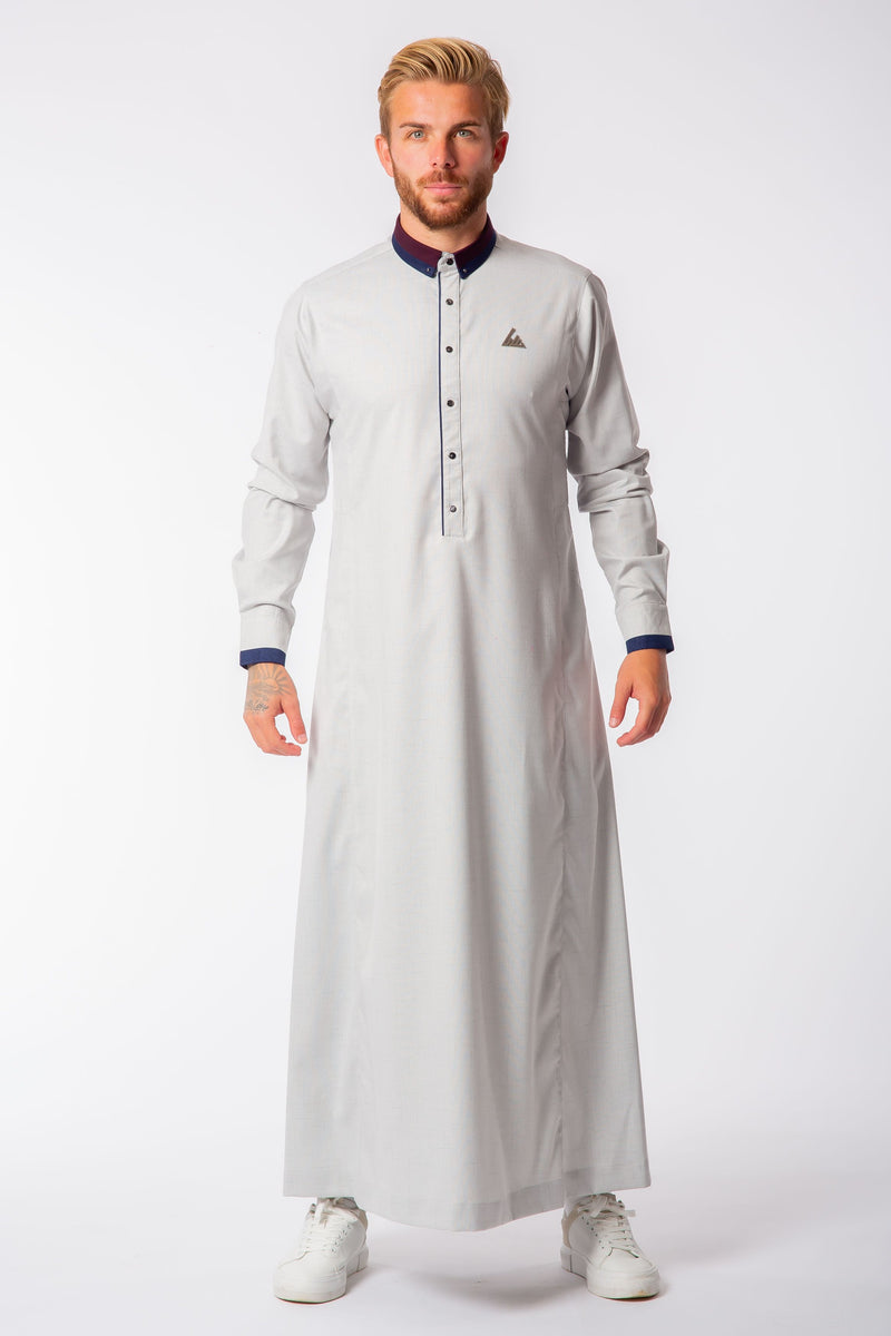 AA23010 Al Ameer Thobe/Jubba - Light Grey – TheHijabWorld